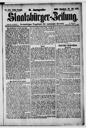 Staatsbürger-Zeitung vom 22.07.1905