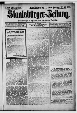 Staatsbürger-Zeitung on Jul 27, 1905