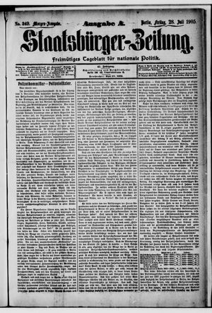 Staatsbürger-Zeitung vom 28.07.1905