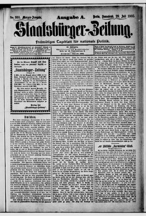 Staatsbürger-Zeitung vom 29.07.1905