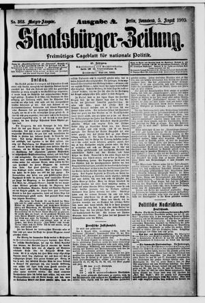 Staatsbürger-Zeitung vom 05.08.1905