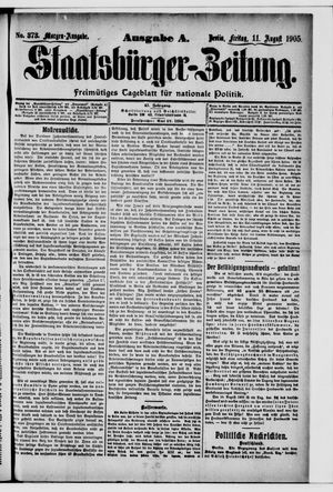 Staatsbürger-Zeitung vom 11.08.1905