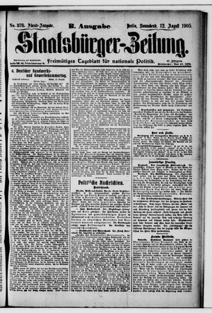 Staatsbürger-Zeitung vom 12.08.1905