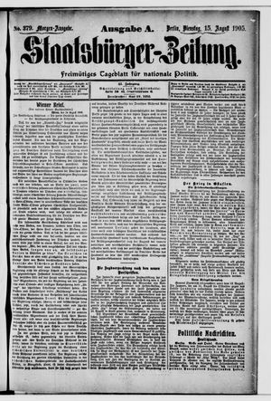 Staatsbürger-Zeitung on Aug 15, 1905