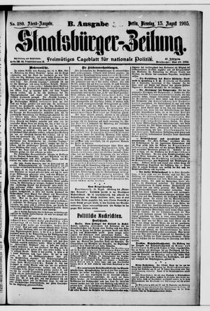 Staatsbürger-Zeitung on Aug 15, 1905