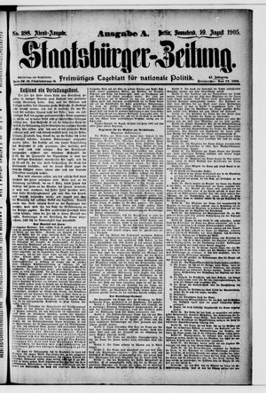 Staatsbürger-Zeitung vom 19.08.1905