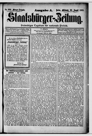 Staatsbürger-Zeitung vom 23.08.1905