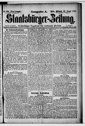 Staatsbürger-Zeitung vom 23.08.1905