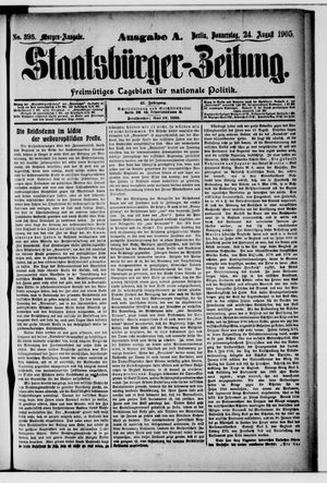 Staatsbürger-Zeitung vom 24.08.1905