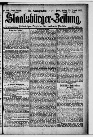 Staatsbürger-Zeitung on Aug 25, 1905