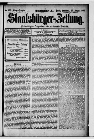 Staatsbürger-Zeitung on Aug 26, 1905