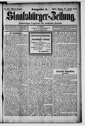 Staatsbürger-Zeitung vom 27.08.1905