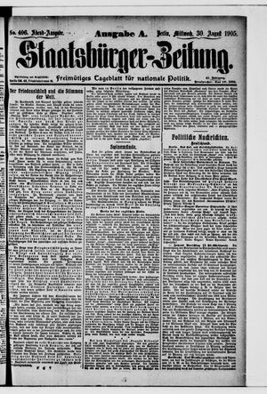 Staatsbürger-Zeitung vom 30.08.1905
