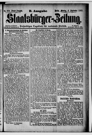 Staatsbürger-Zeitung vom 04.09.1905