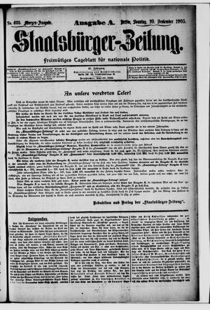 Staatsbürger-Zeitung vom 10.09.1905