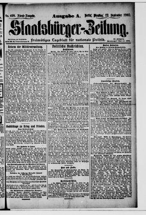 Staatsbürger-Zeitung vom 12.09.1905