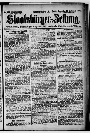 Staatsbürger-Zeitung on Sep 14, 1905