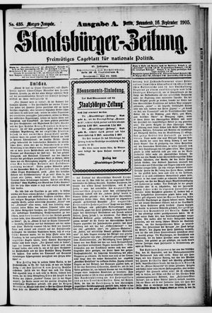 Staatsbürger-Zeitung vom 16.09.1905