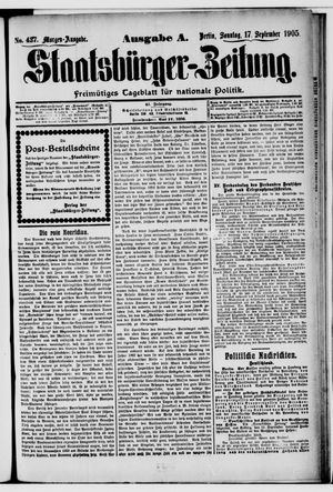 Staatsbürger-Zeitung vom 17.09.1905
