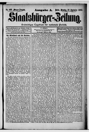 Staatsbürger-Zeitung vom 19.09.1905