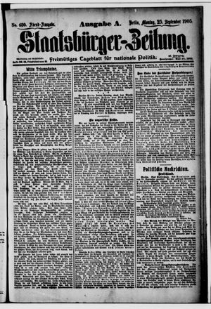 Staatsbürger-Zeitung vom 25.09.1905