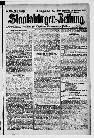 Staatsbürger-Zeitung on Sep 28, 1905