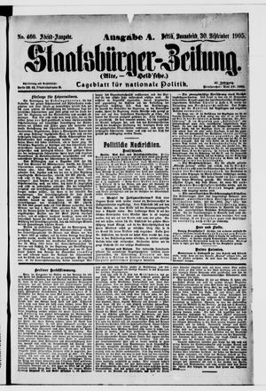Staatsbürger-Zeitung vom 30.09.1905