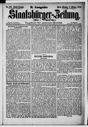 Staatsbürger-Zeitung vom 03.10.1905