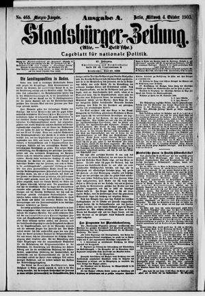 Staatsbürger-Zeitung on Oct 4, 1905