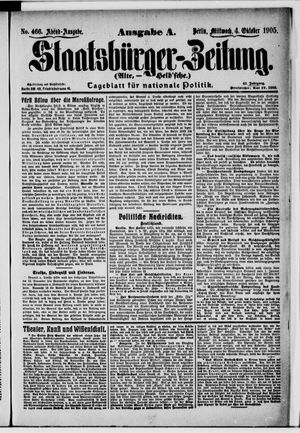 Staatsbürger-Zeitung on Oct 4, 1905