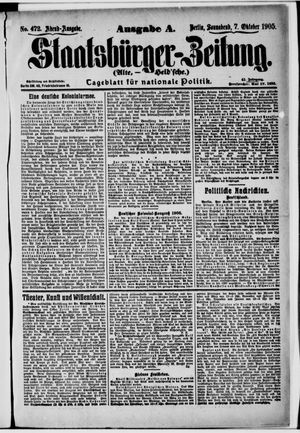 Staatsbürger-Zeitung on Oct 7, 1905