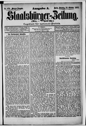 Staatsbürger-Zeitung vom 10.10.1905