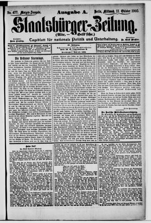 Staatsbürger-Zeitung on Oct 11, 1905