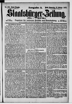 Staatsbürger-Zeitung vom 12.10.1905