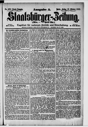 Staatsbürger-Zeitung vom 13.10.1905