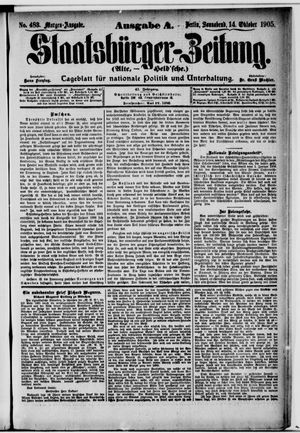 Staatsbürger-Zeitung on Oct 14, 1905