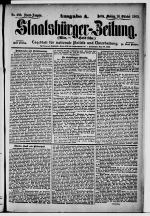 Staatsbürger-Zeitung on Oct 16, 1905