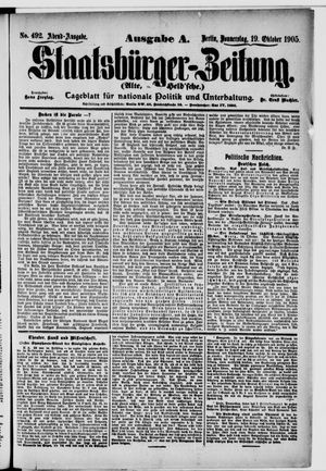 Staatsbürger-Zeitung vom 19.10.1905