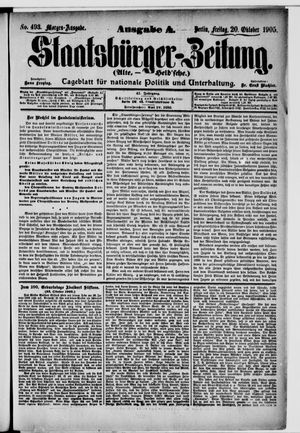 Staatsbürger-Zeitung vom 20.10.1905