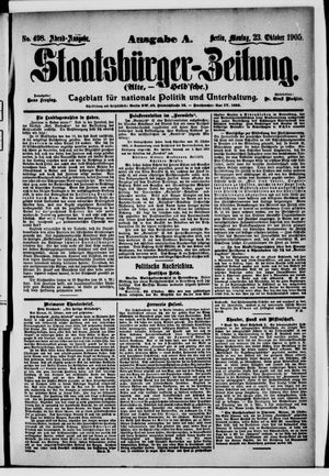 Staatsbürger-Zeitung vom 23.10.1905