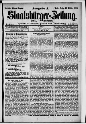 Staatsbürger-Zeitung on Oct 27, 1905