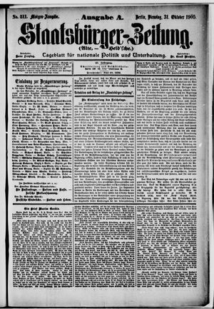 Staatsbürger-Zeitung vom 31.10.1905