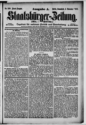 Staatsbürger-Zeitung vom 04.11.1905
