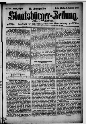 Staatsbürger-Zeitung vom 06.11.1905