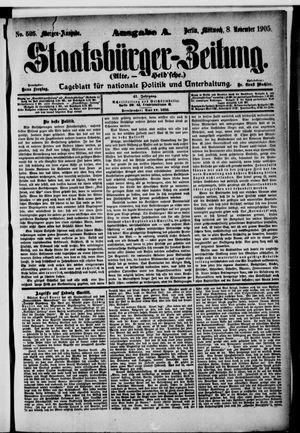 Staatsbürger-Zeitung on Nov 8, 1905