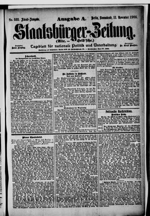 Staatsbürger-Zeitung vom 11.11.1905