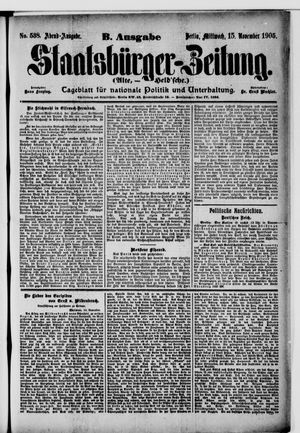 Staatsbürger-Zeitung vom 15.11.1905
