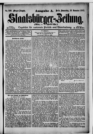 Staatsbürger-Zeitung on Nov 16, 1905