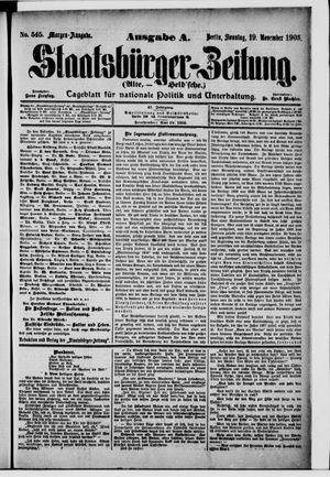 Staatsbürger-Zeitung on Nov 19, 1905