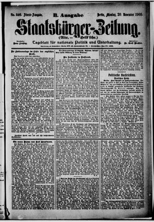 Staatsbürger-Zeitung vom 20.11.1905